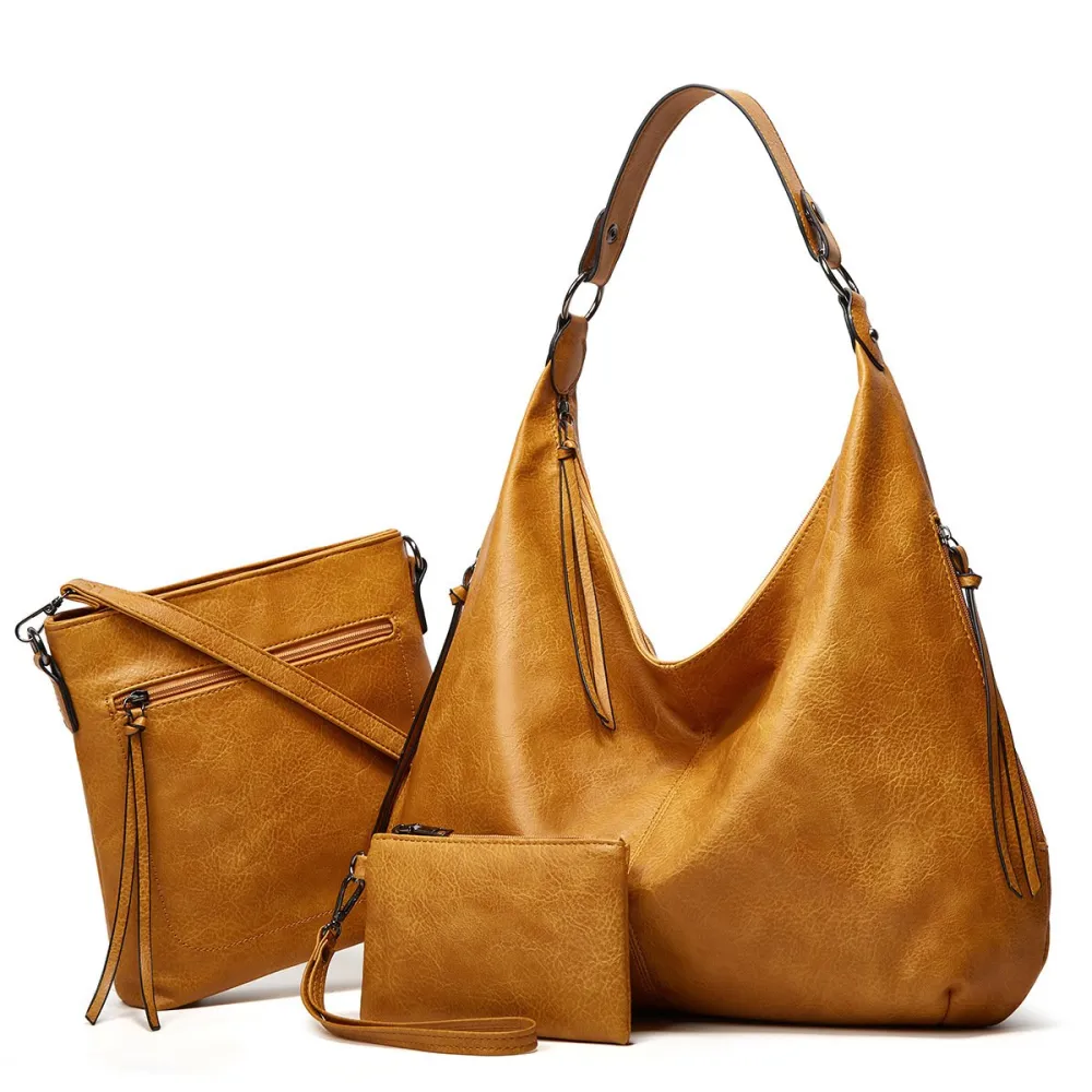 2022 New Women's Three-in-one Leather Bag