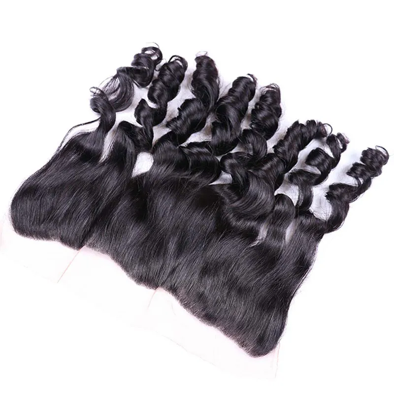 Sterly Hair 3 Bundles Loose Wave Virgin Hair with 13×4 Transparent Lace Frontal