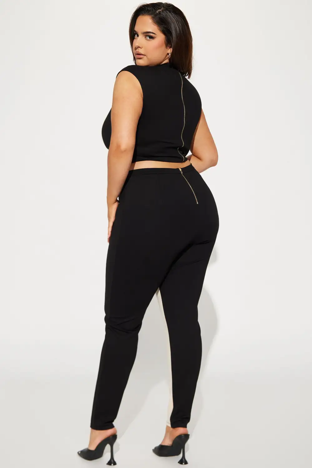 Available For You Legging Set - Taupe/combo