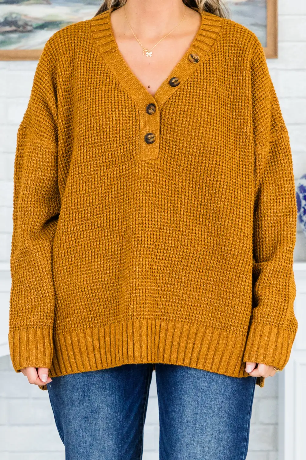 At The Summit Sweater, Camel