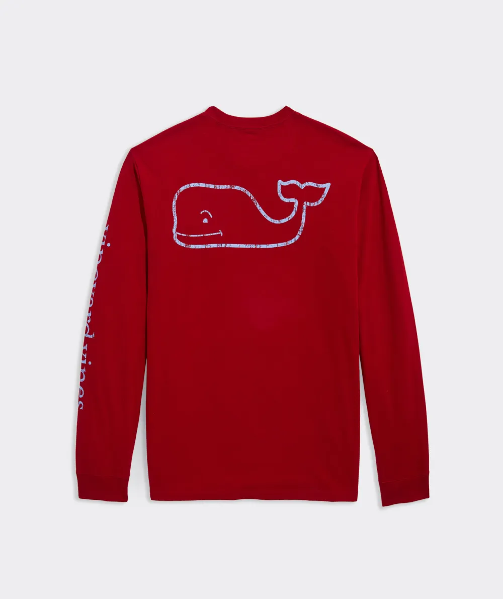 Vintage Whale Long-Sleeve Pocket Tee