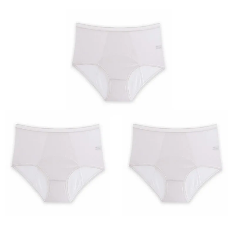 High Waist Leak Proof Ice Silk Panties Plus Size L-6XL