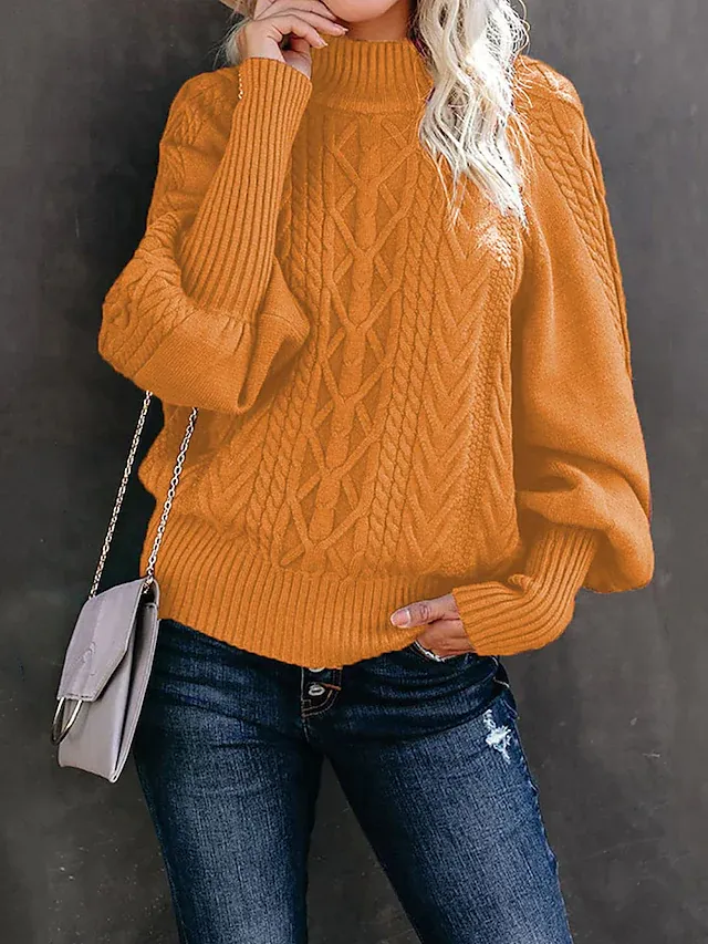 Women's Pullover Knit Geometric Casual Sweater