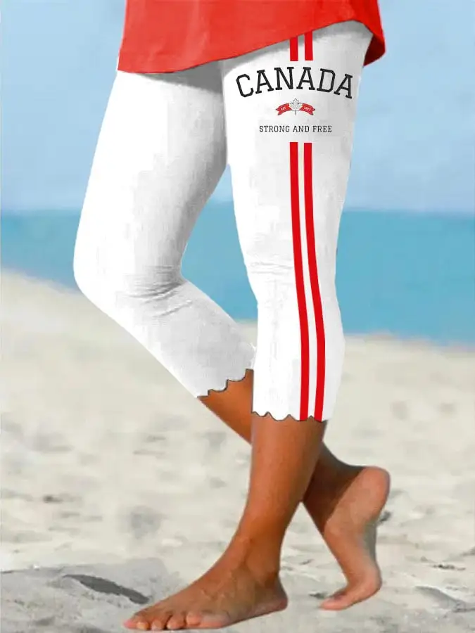 Women’s Canada Strong And Free Print Leggings