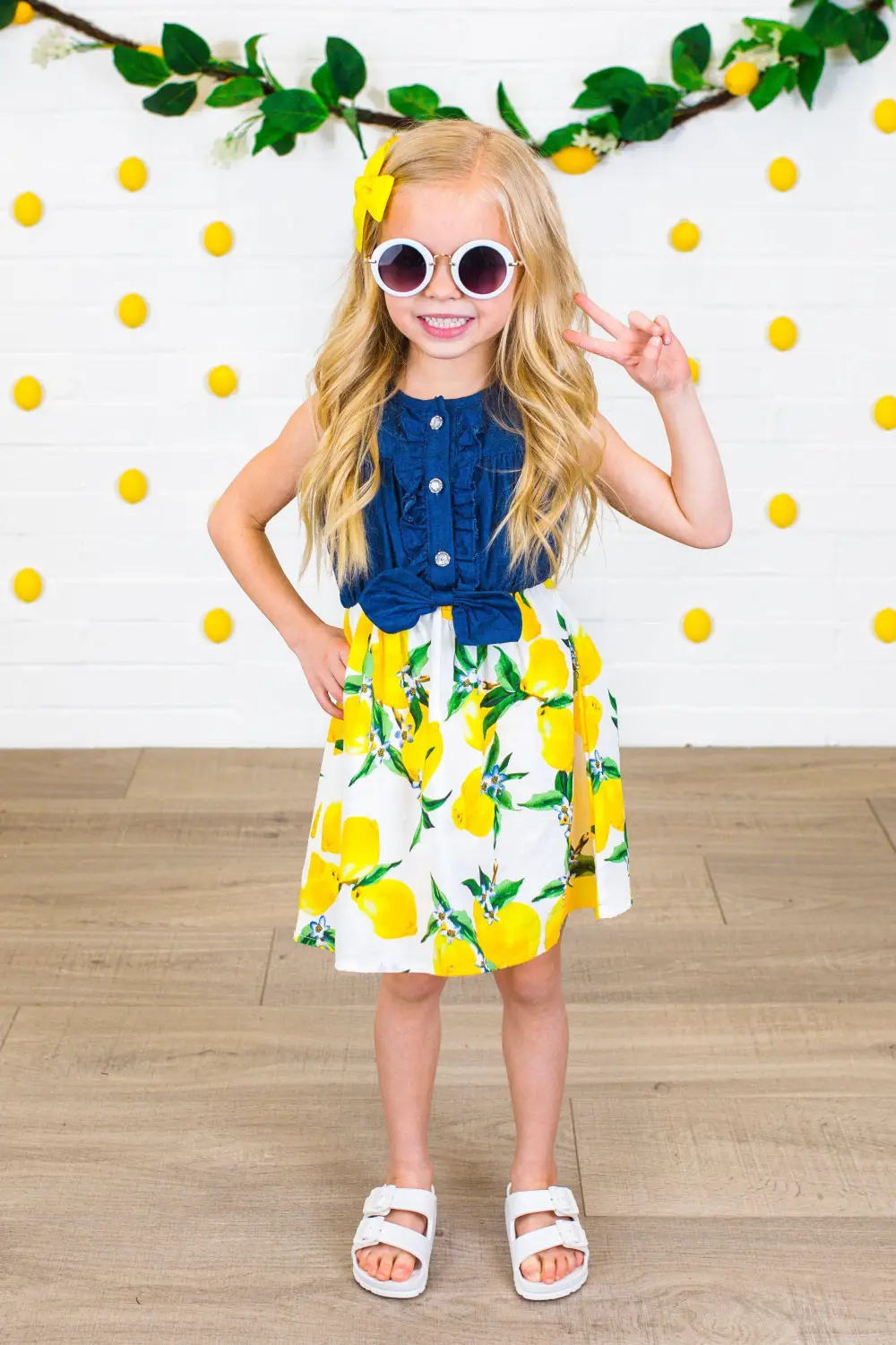 Yellow Lemon Denim Dress