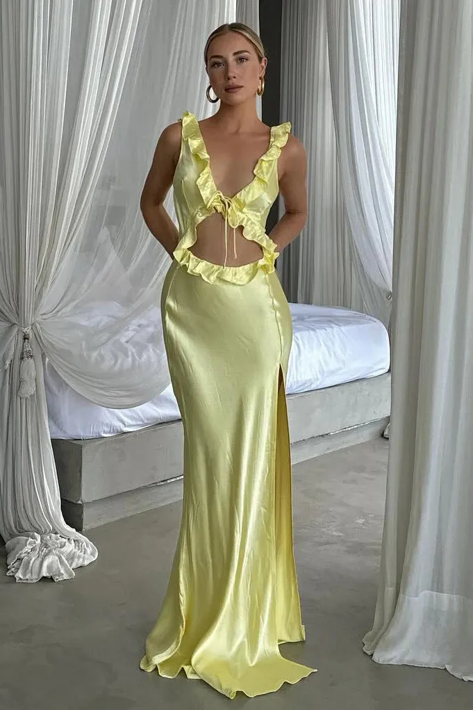 Wishlist Maxi Dress Lemon
