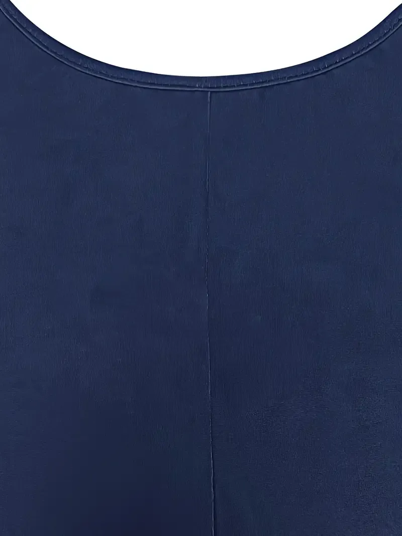 Holiday Cheer, Elegant Gradient Sleeveless Midi Dress for Women - Casual V-Neck, Polyester and Spandex Blend, Perfect for All Seasons, Machine Washable