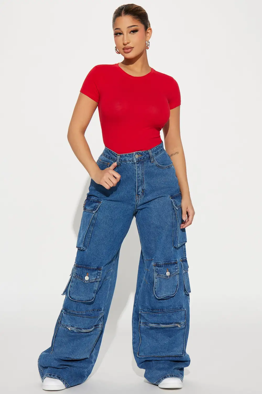 Camilla Classic Fit Crew Neck Tee - Red