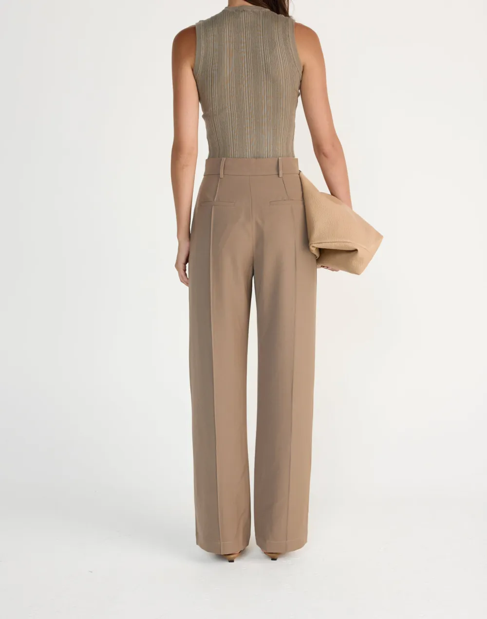 Textured High-Neck Sleeveless Vest