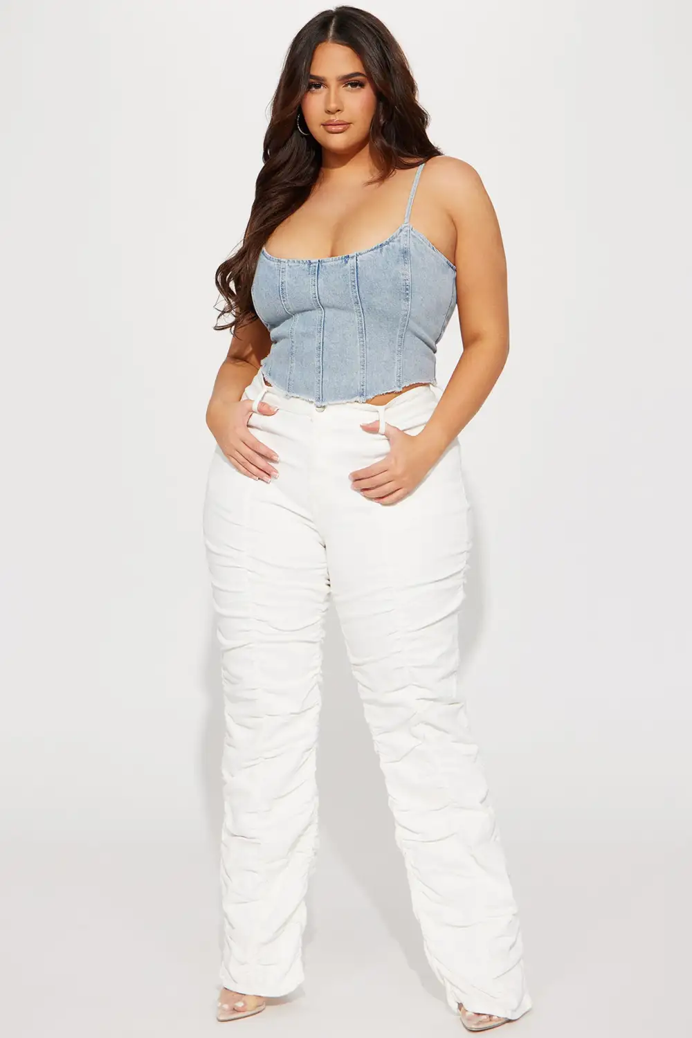 Zayla Denim Top - Light Wash