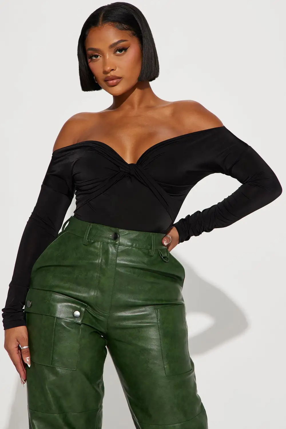 Tongue Tied Off The Shoulder Top - Black