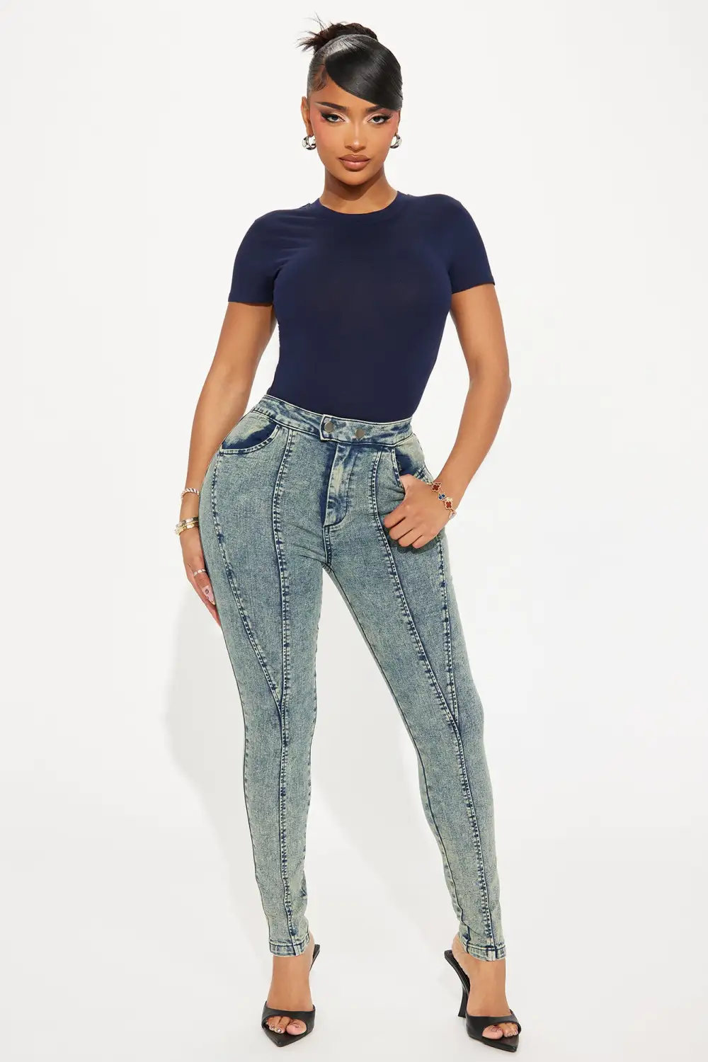 Camilla Classic Fit Crew Neck Tee - Navy