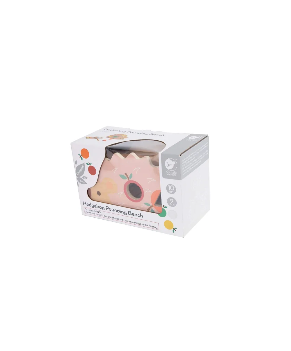 Classic World Hedgehog Wooden Hammer Toy