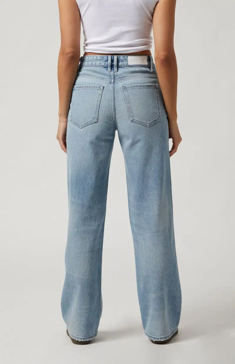 PacSun Light Indigo High Waisted Girlfriend Jeans
