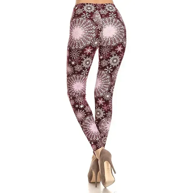 Santa Claus Leggings Jogger Pants Women's Christmas Christmas Christmas Eve Adults' Christmas New Year Eve Polyester Lycra Spandex Pants