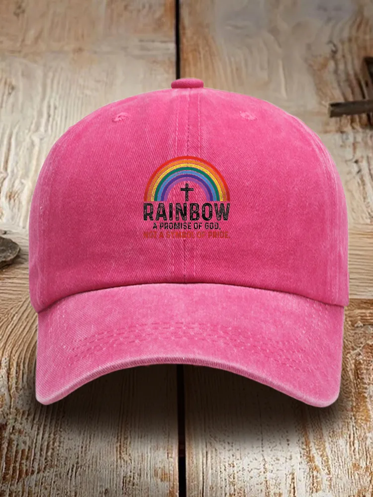 Rainbow A Promise Of God Not A Symbol Of Pride Baseball Cap