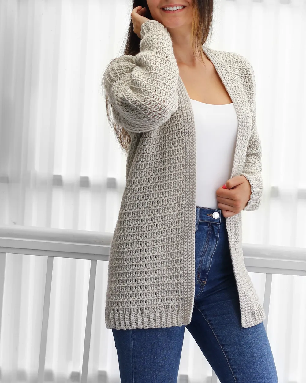 Women's Crochet Cardigan Top