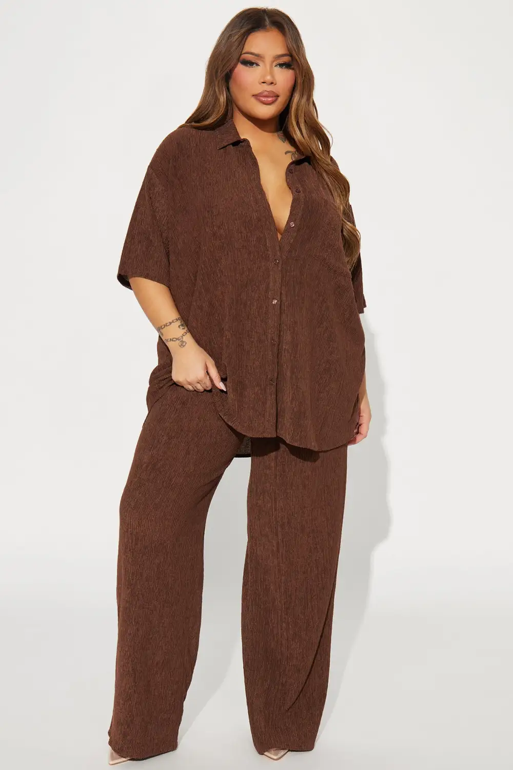 Vacay Vibes Pant Set - Brown