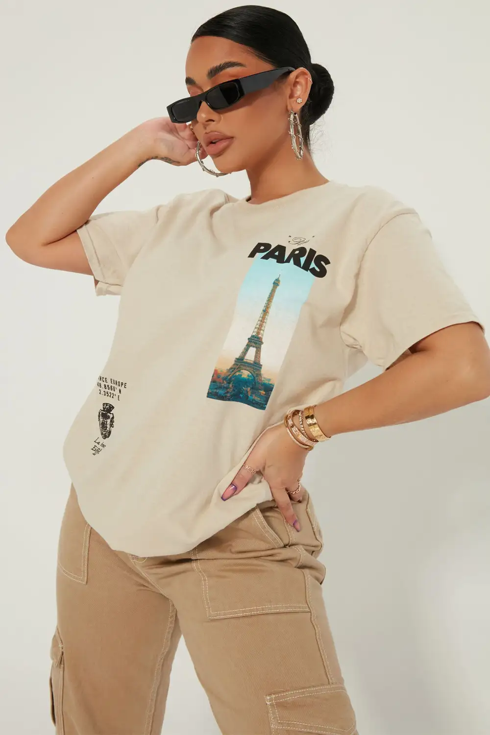 Officially In Paris T-Shirt - Taupe