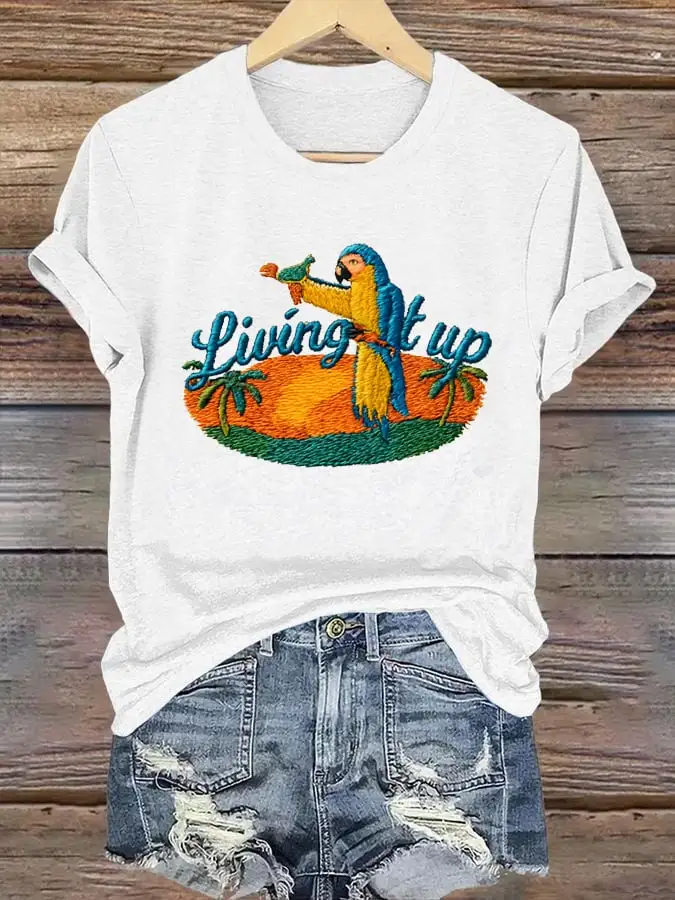 Women's Liuing It Up Print Shirt