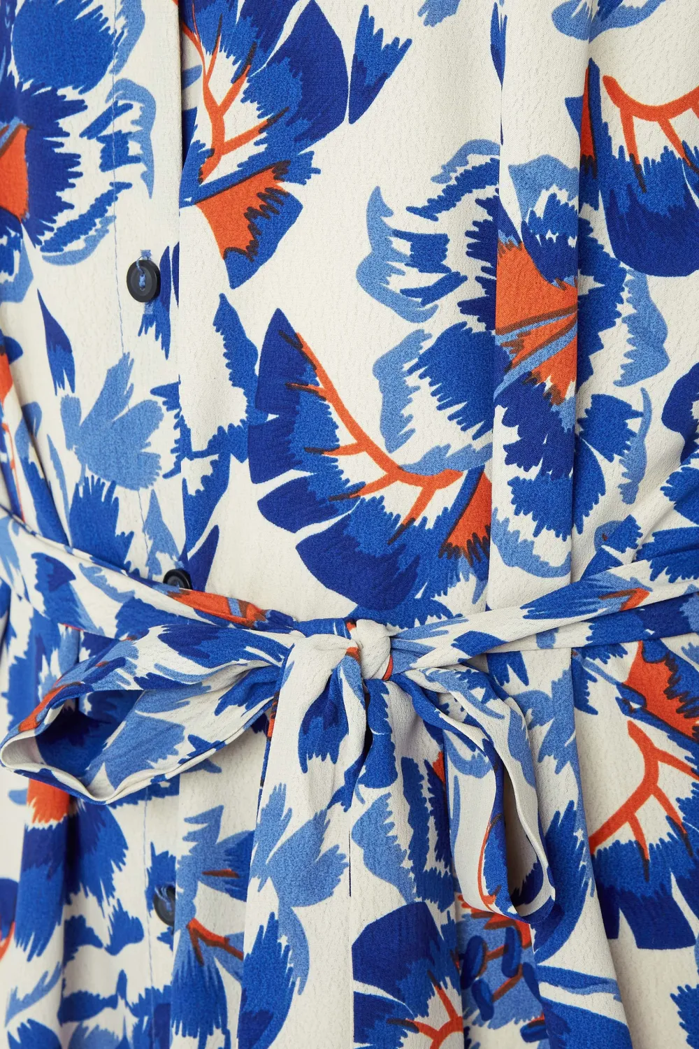 M&Co White Floral Print Tie Tunic Shirt Dress