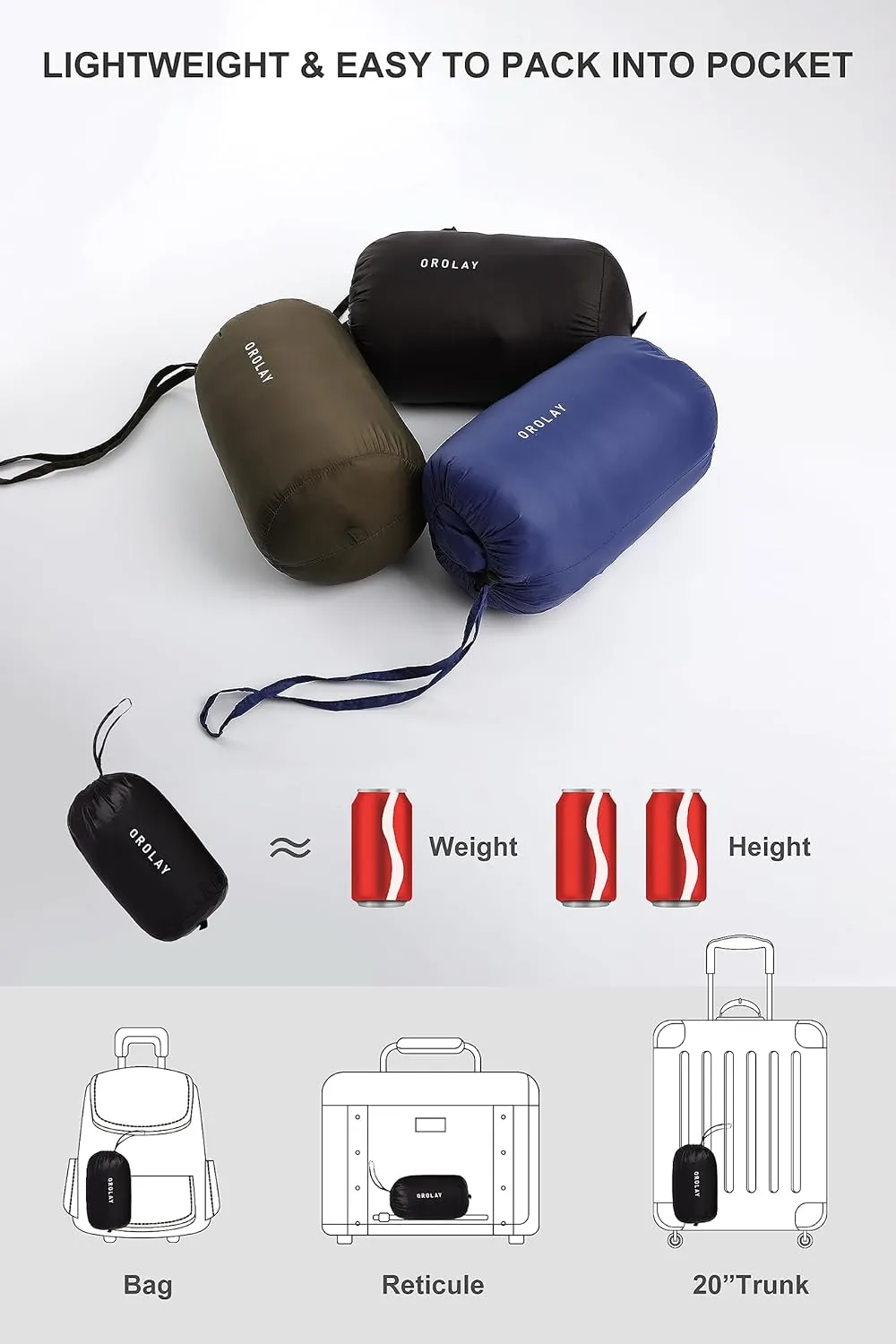 Women's Lightweight Packable Down Jacket Quilted Puffer Coat with Stand Collar