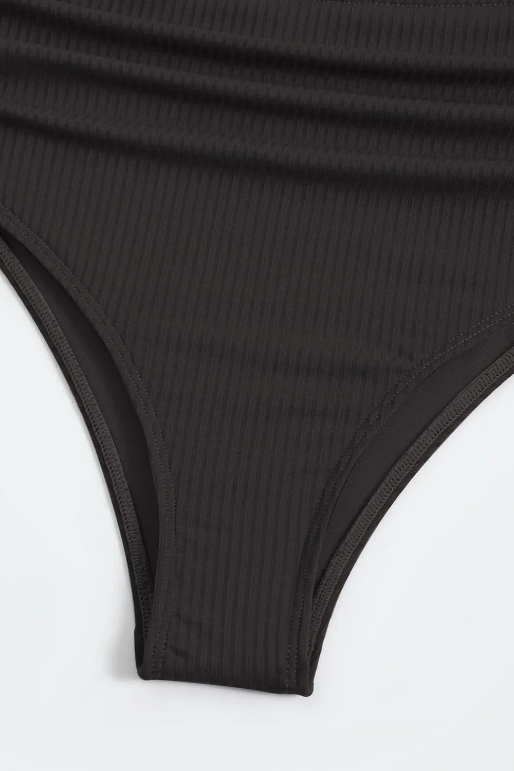 Women's Pleated High Waist Bikini Swimsuit Set