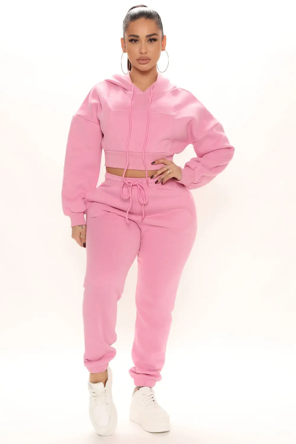Not Playing Games Jogger Set - Pink
