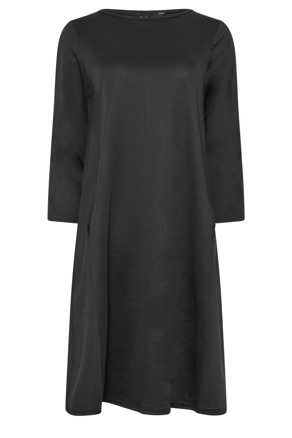 M&Co Black Ponte Swing Dress