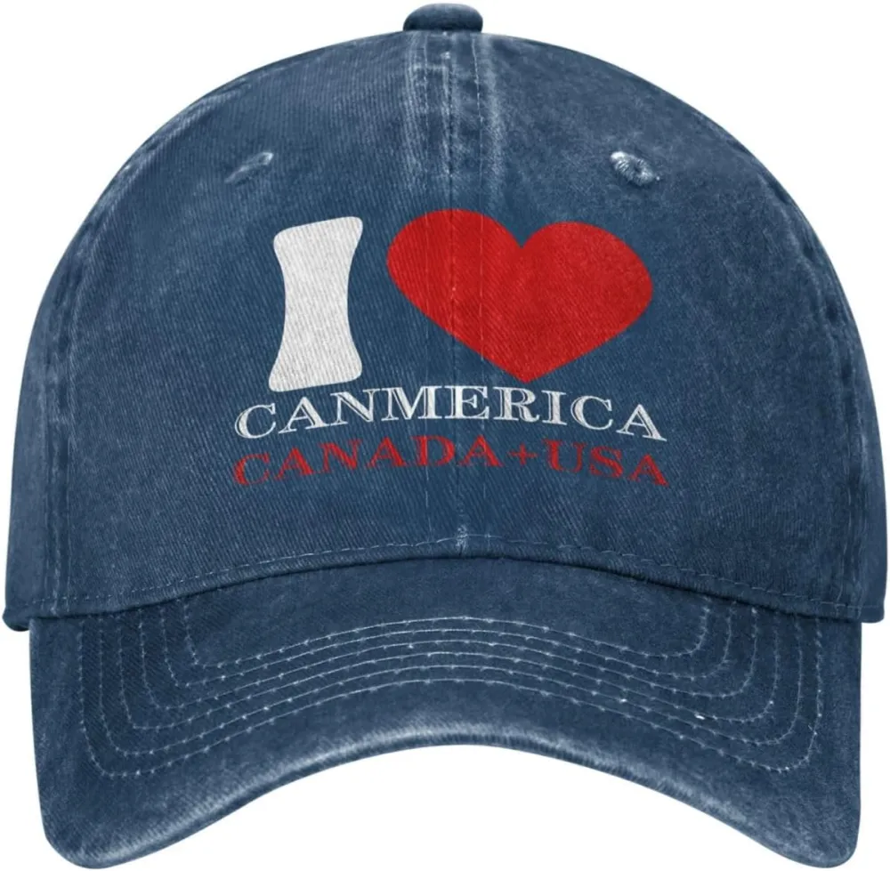 Funny Trump Oh Canada! 51st States Low Profile Cap Denim Hat