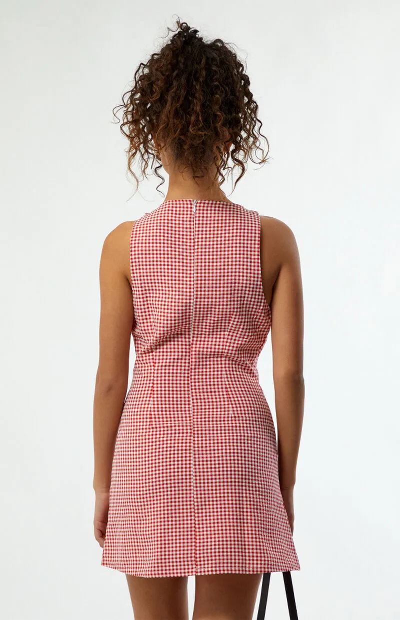 LA Hearts Linen Keyhole Mini Dress