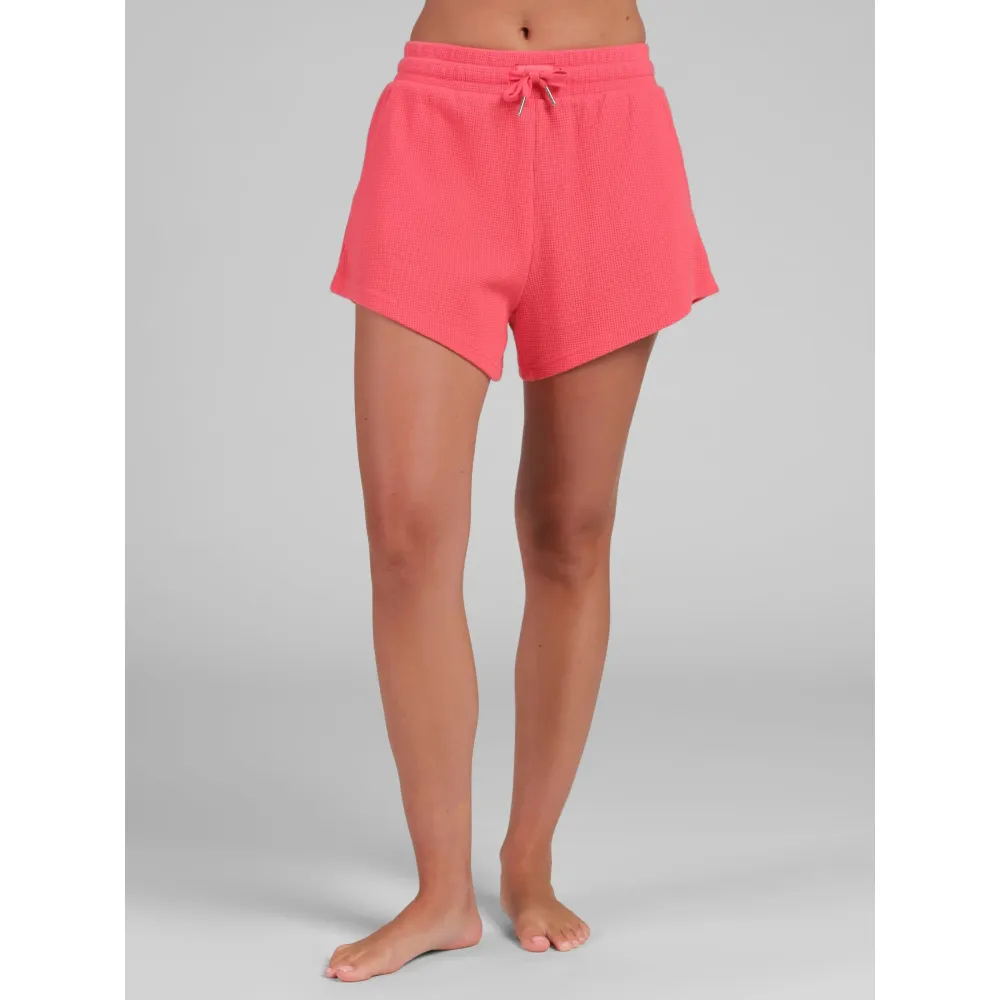 🔔🔔🔔🔔🔔🔔🔔🔔🔔🔔🔔🔔Last Few Hours – Act Fast ! Women's Textured Waffle Knit Lounge Shorts With Drawstring