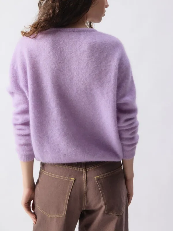 Relaxed Button Front Knit Cardigan