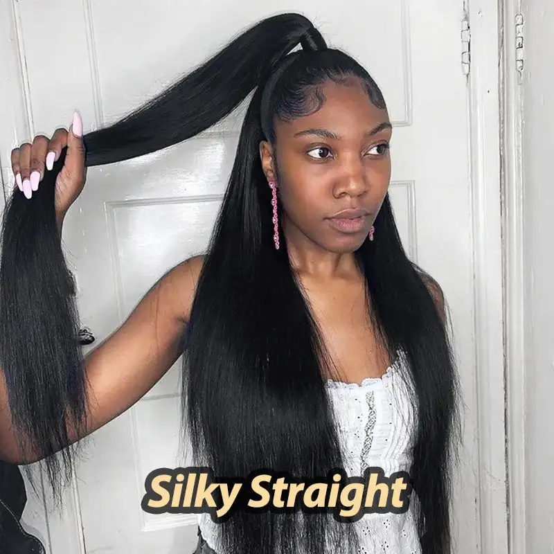 Crazy Sale | Invisi-Strap Snug Fit #1 Jet Black 360 Lace Frontal Human Hair Wig No Code Needed