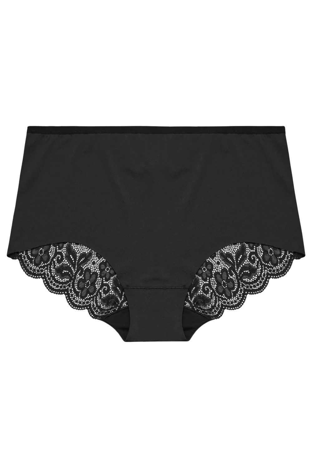 YOURS 5 PACK Curve Black Cotton High Waisted Full Briefs