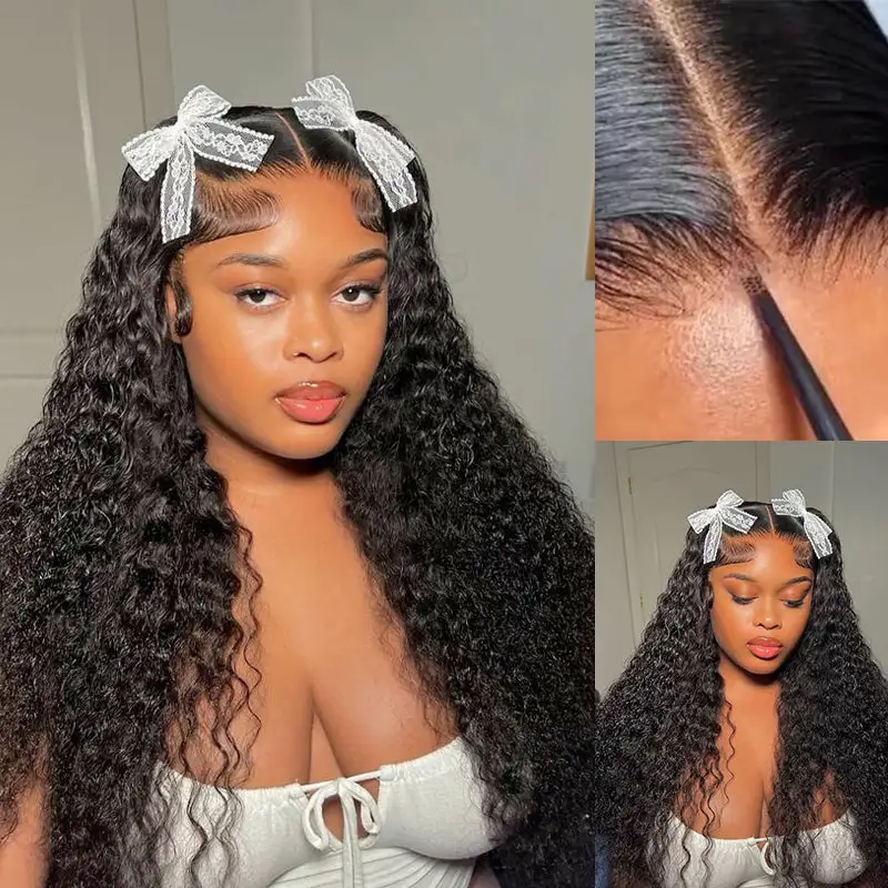 Deep Wave 13x6 Real HD Lace Undetactable BlendAway Full Lace Frontal Wig 100% Virgin Human Hair