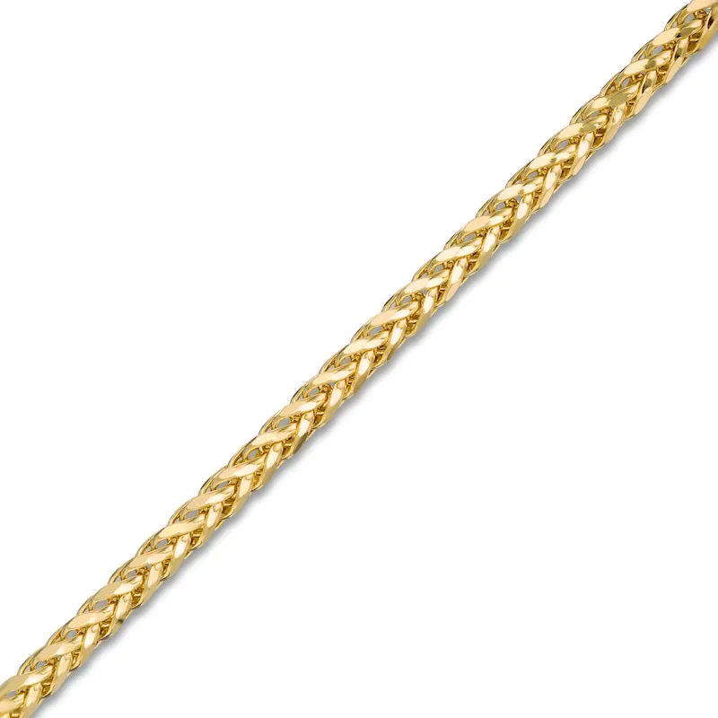 Hollow Wheat Chain Necklace 10K Yellow Gold 20