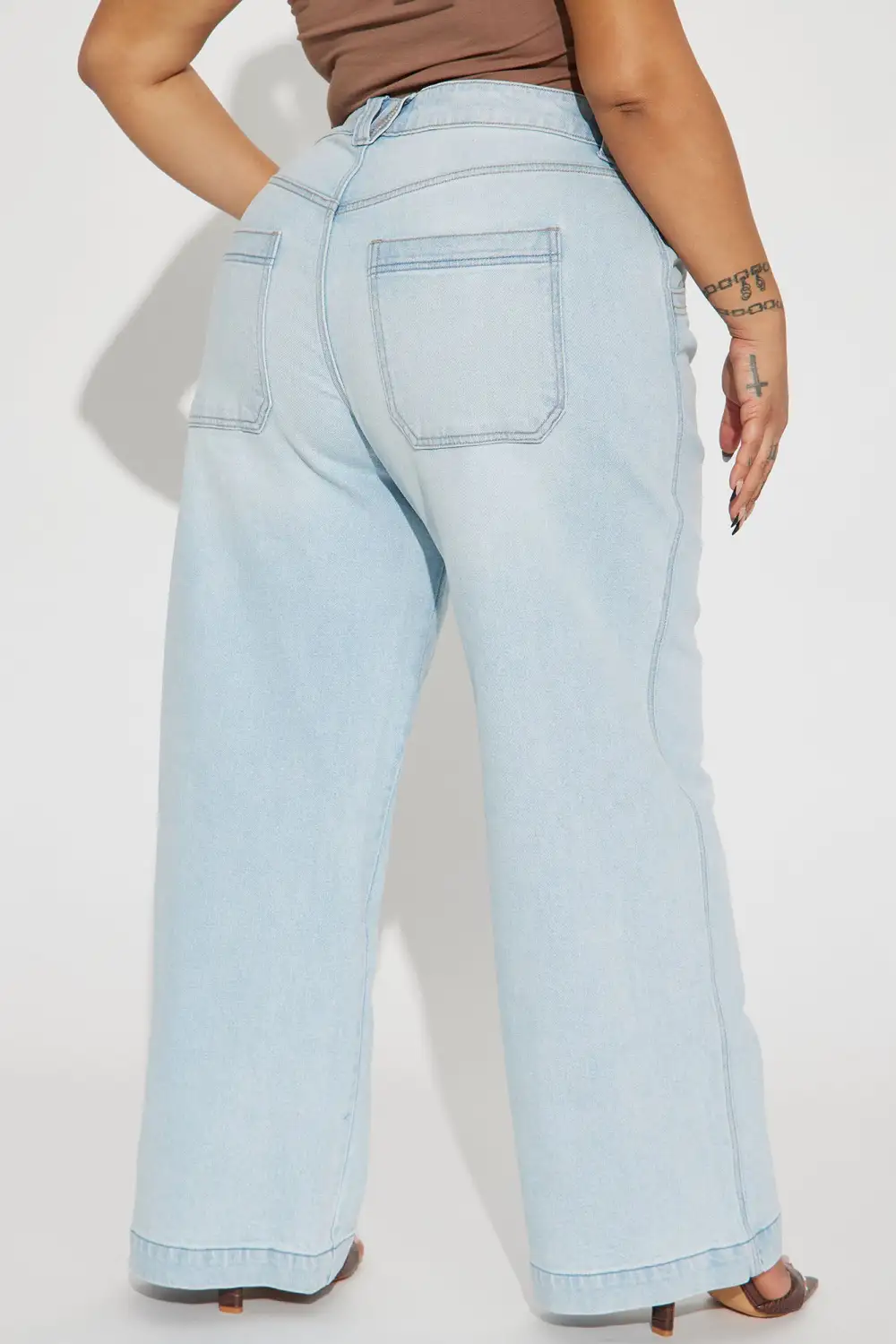 New Obsession Baggy Wide Leg Jean - Light Blue Wash