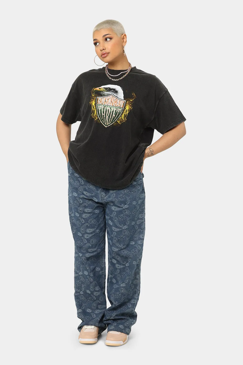 American Thrift God Bless Classic Black T-Shirt