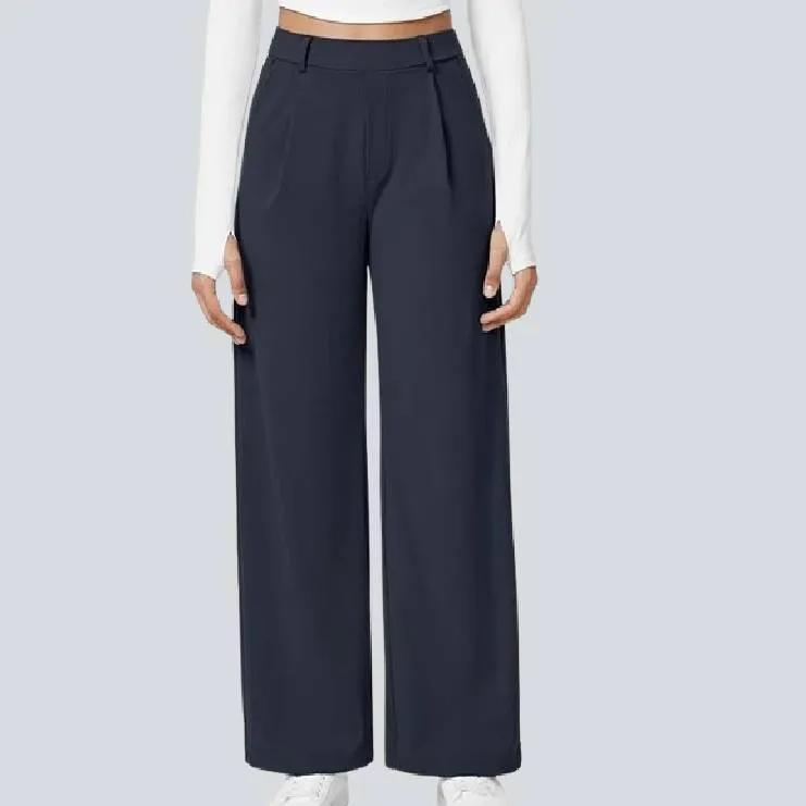High Waisted Work Pants for Women Business Casual Outfits Office Dress Pants Trousers with Pockets