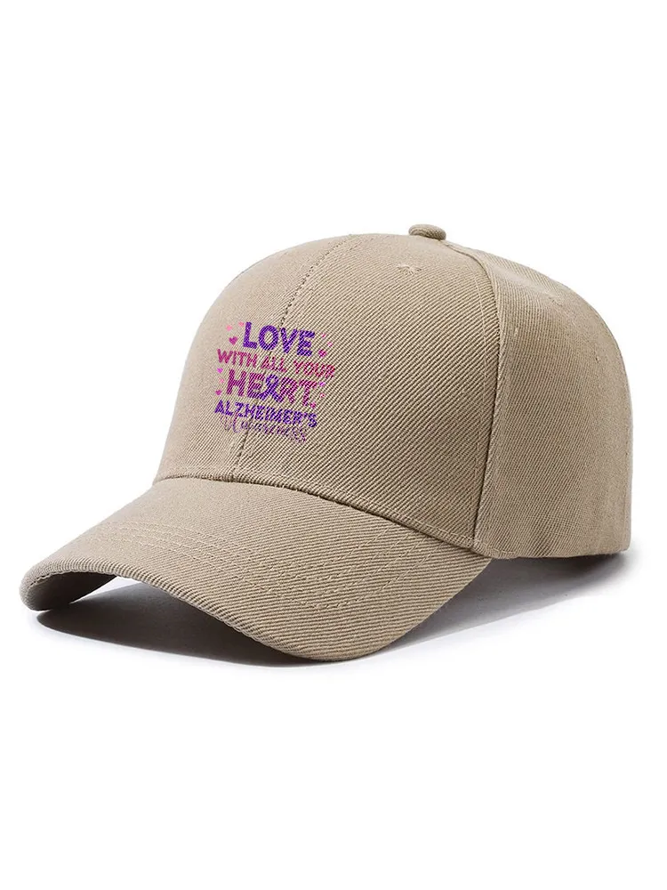 Love With All Your Heart Alzheimer'S Awareness Baseball Cap