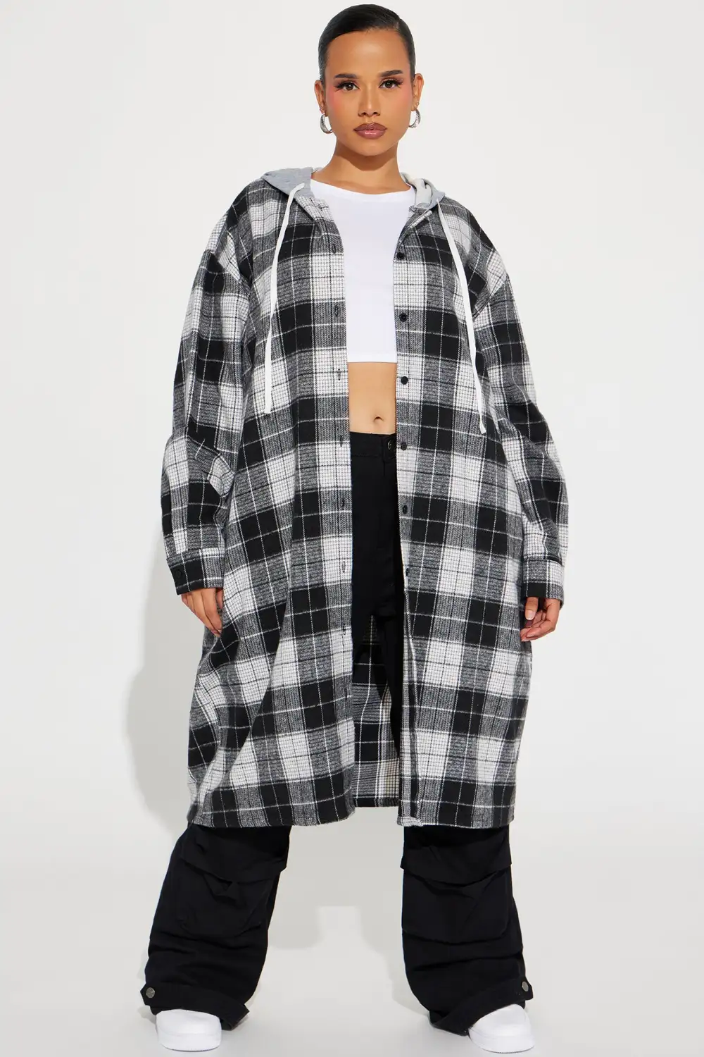 In The Night Plaid Shirt - Black/combo