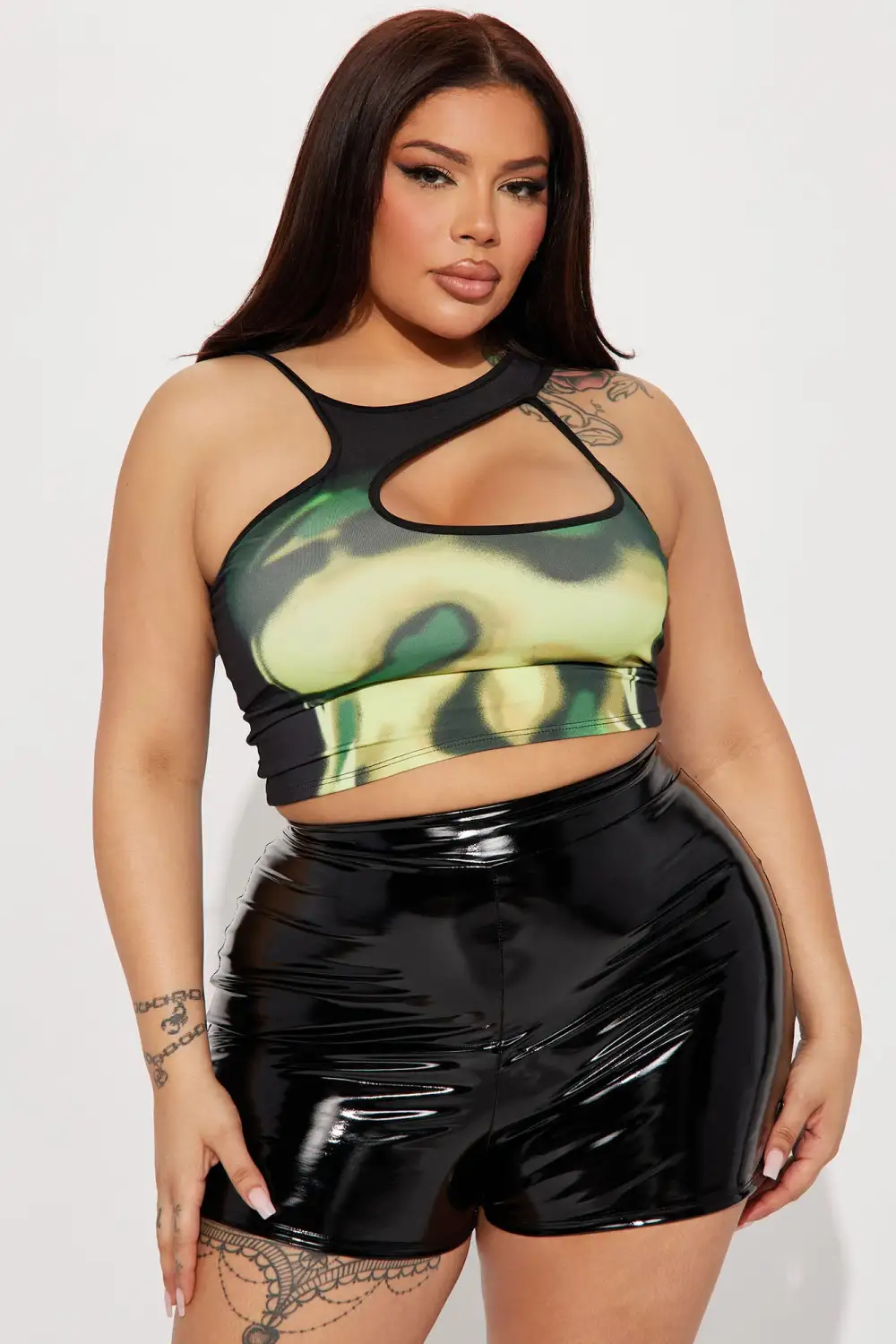 Can't Resist Body Heat Top - Black/combo