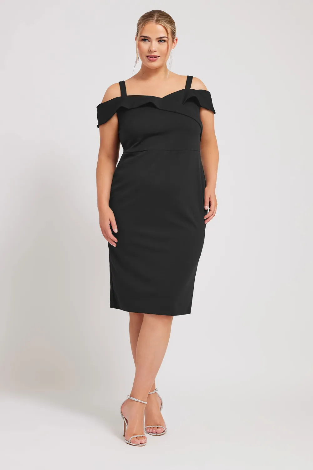 YOURS LONDON Curve Black Bardot Dress