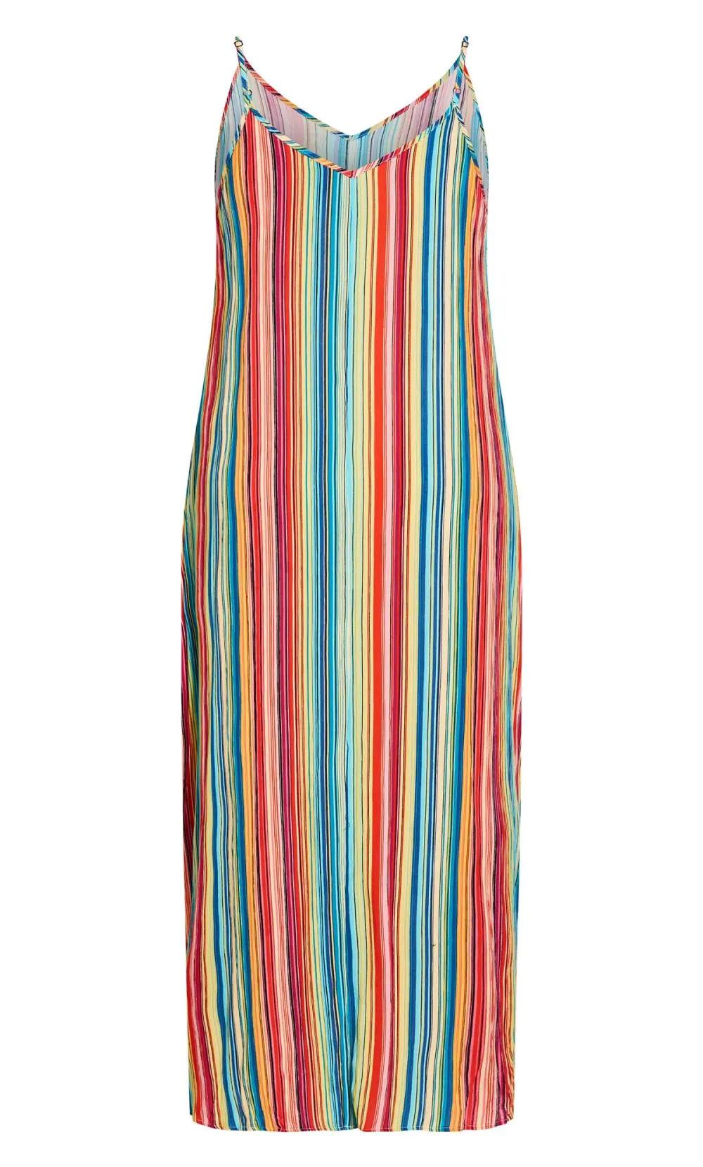 Evans Red Rainbow Maxi Dress