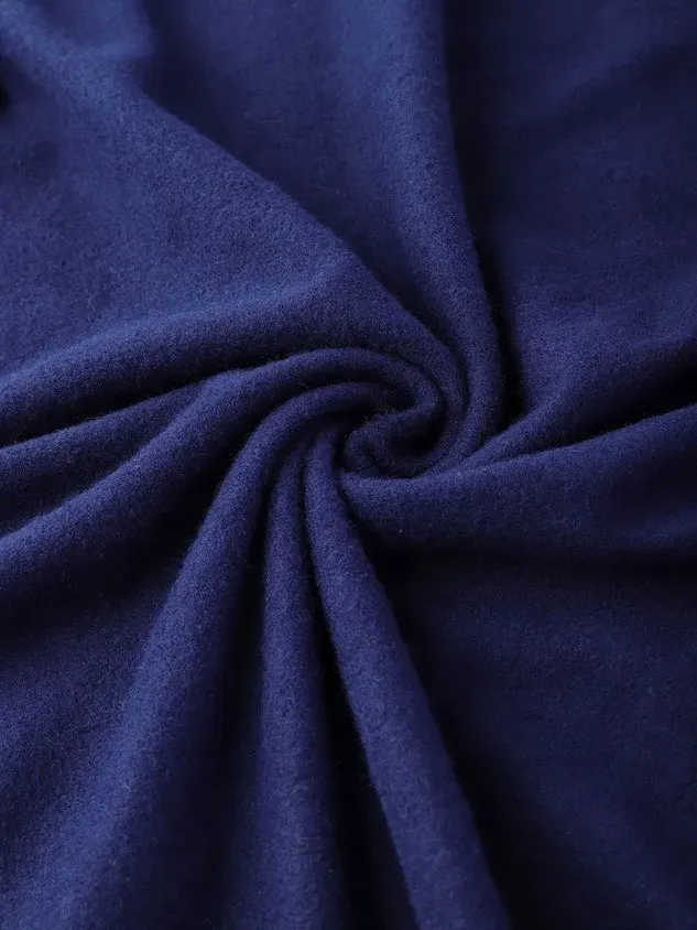 Women Fluffy Zipper Long Sleeve Casual Plus Size Sweater Dress