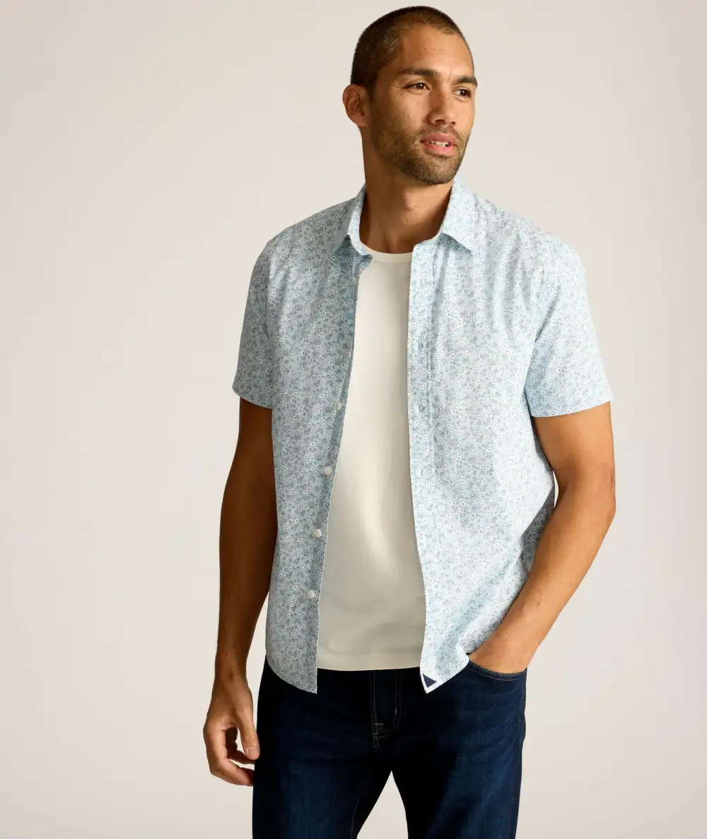 Stretch Cotton Short-Sleeve Ashford Shirt