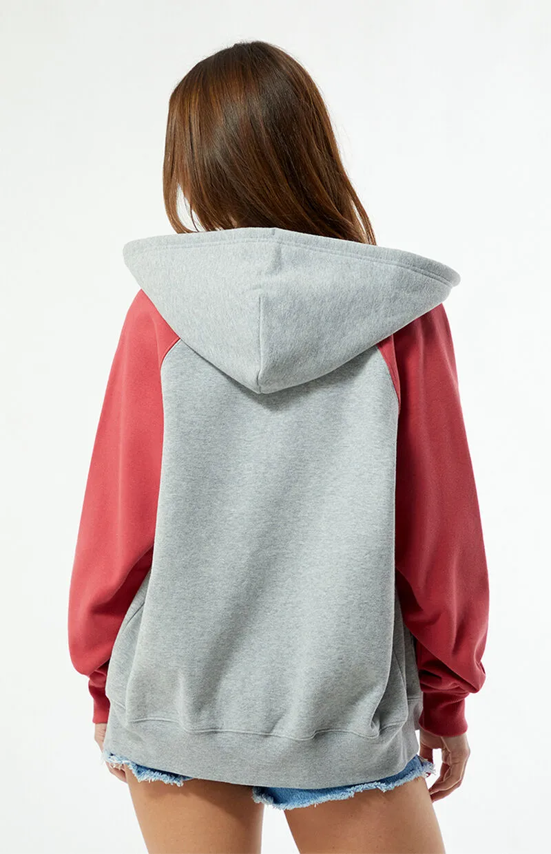 PacSun Colorblock Raglan Zip Up Hoodie