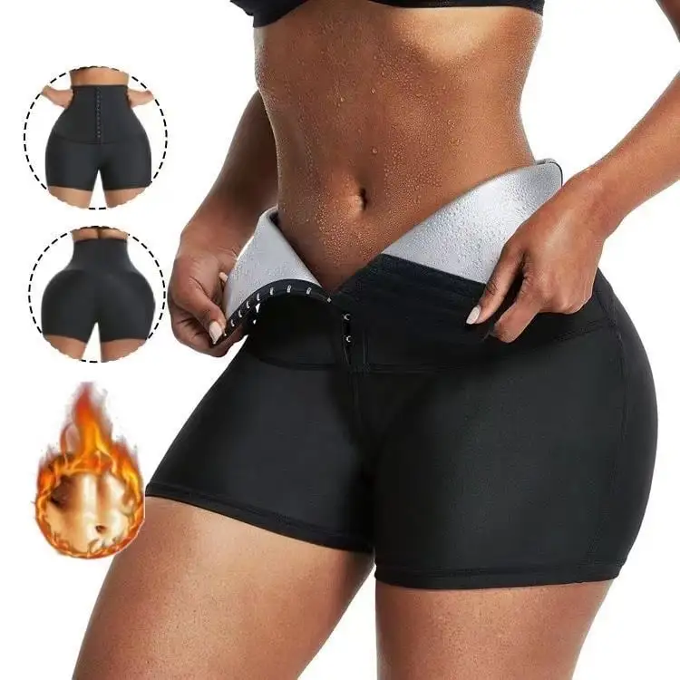 High Waist Sweat Shorts Compressing Shorts with Butt Lifter