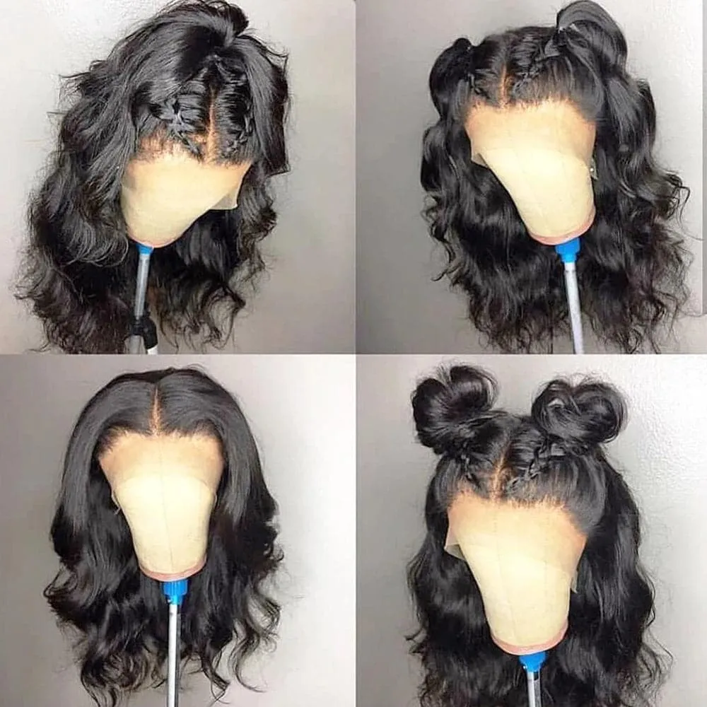 Sterly 13x6 Body Wave Bob Wig Transparent Lace Colored Bob Wig Short 180% Density